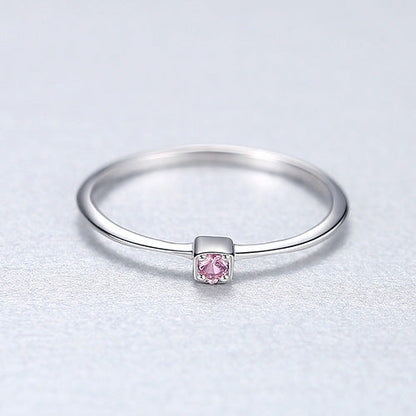 S925 sterling silver gemstone ring
