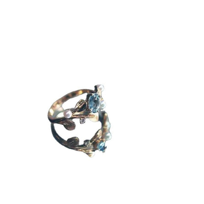 S925 Silver Blue Treasure Ring