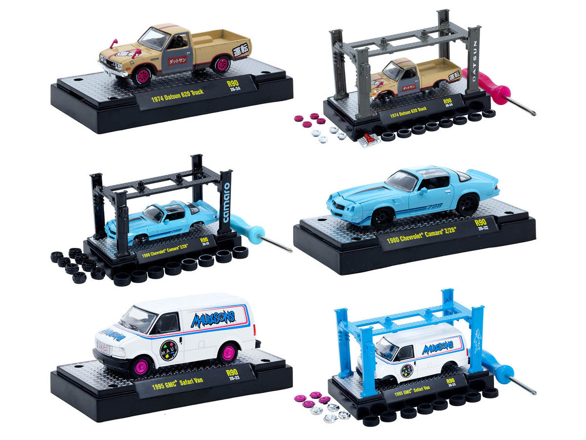 Model Kit 3 piece Car Set Release #90 Limited Edition to 6000 pieces Worldwide 1/64 Diecast Model Cars by M2 Machines