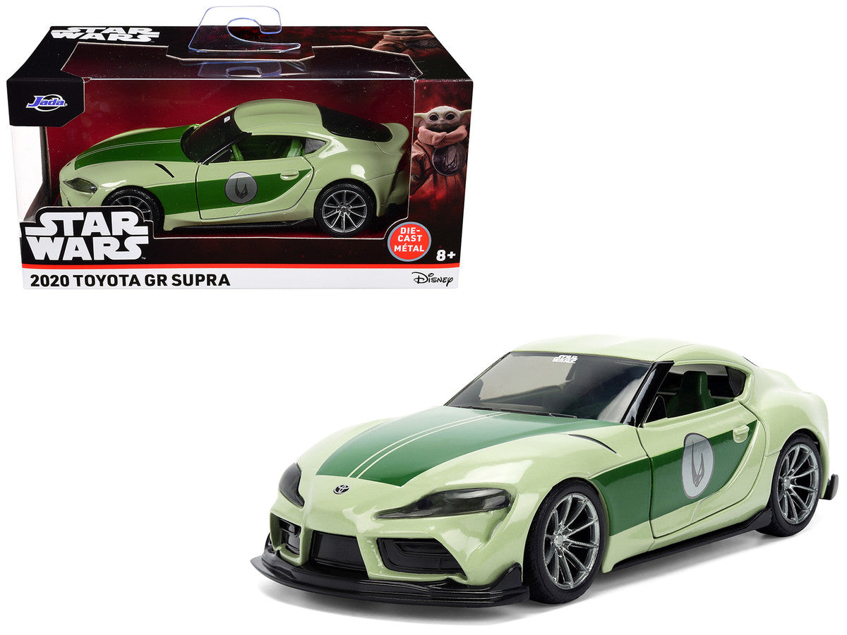 2020 Toyota GR Supra "Grogu" Livery Light Green with Green Graphics and Hood "Star Wars" Franchise "Hollywood Rides" Series 1/32 Diecast Model Car by Jada