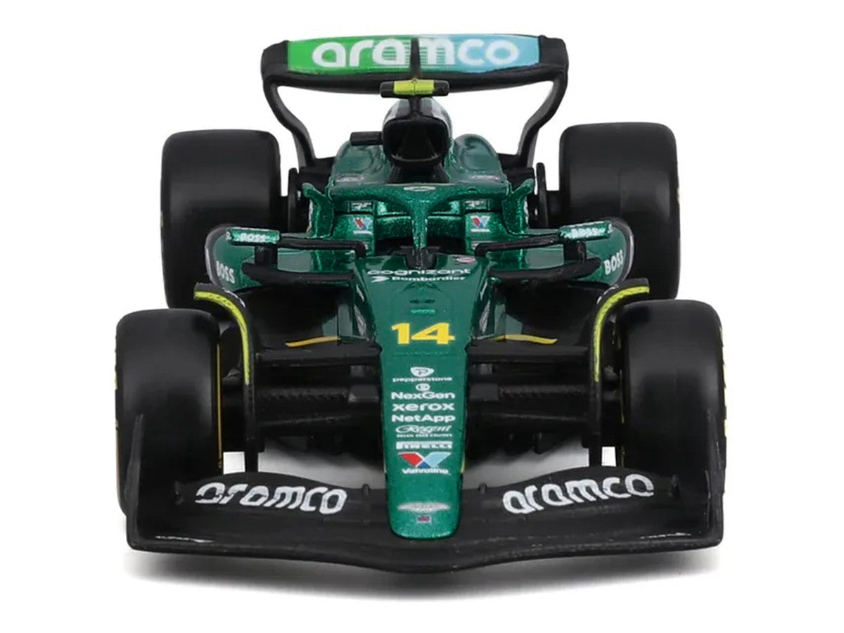 Aston Martin AMR25 #14 Fernando Alonso "Aramco" Formula One F1 World Championship (2025) "Race" Series 1/43 Diecast Model Car by Bburago