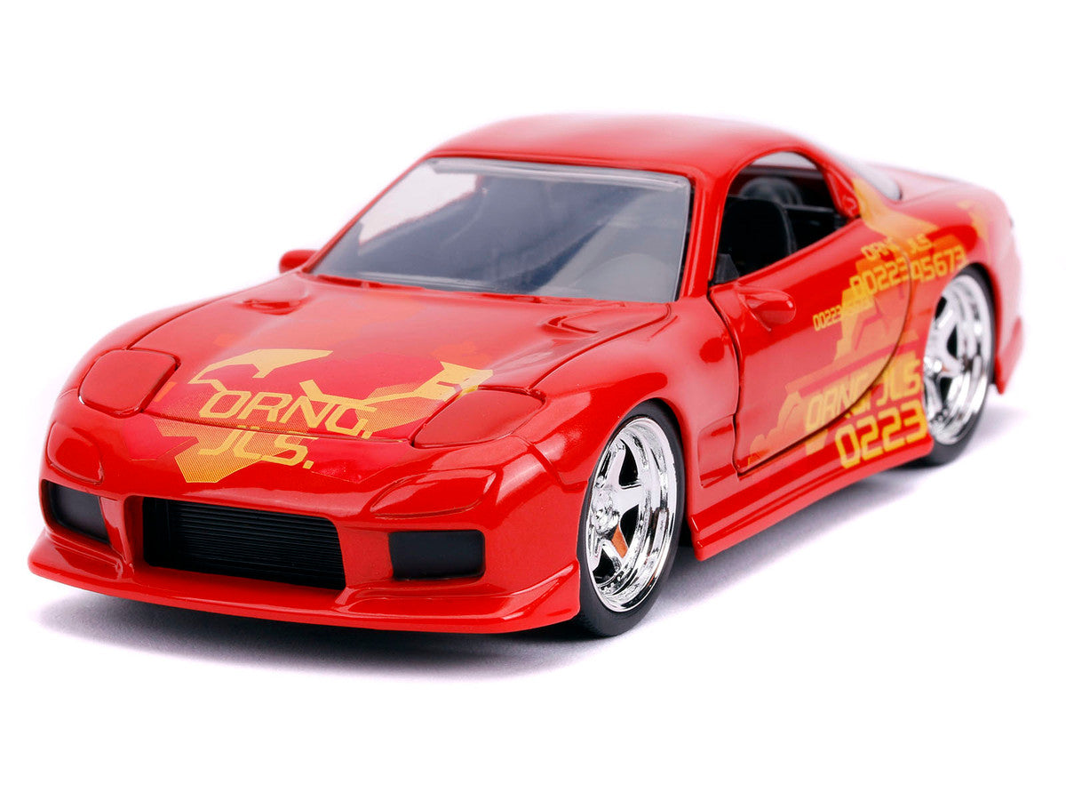 Honda S2000 Pink with Graphics and Mazda RX-7 Orange with Graphics Set of 2 pieces "25 Years of Fast & Furious" Series 1/32 Diecast Model Cars by Jada