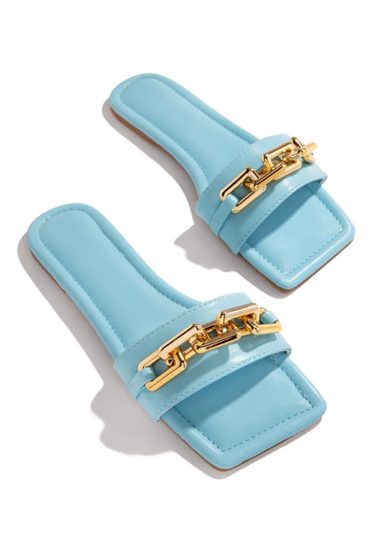 Cross Adult Women's Chain Flat Bottom Casual Sandals And Slippers