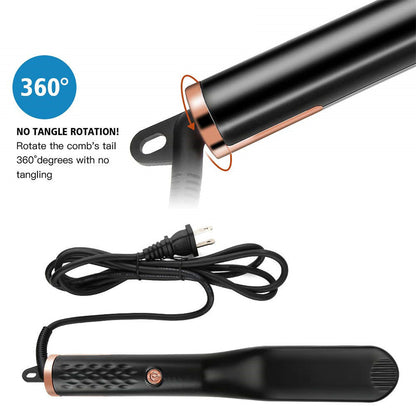 Straightening Brush and Beard Comb Set