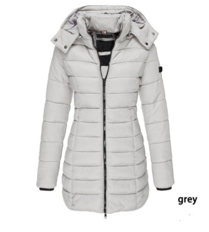 Mid-length Slim-fit Quilted Jacket