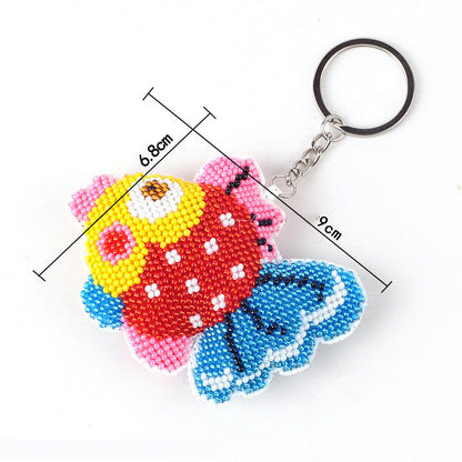 Cute Handmade DIY Full Beaded Keychain Pendant
