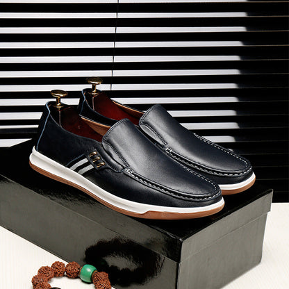Genuine Leather Casual Men's Shoes - Fashion Brand