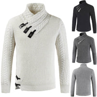 Men's Scalp Button Irregular Long Sleeve T-Shirt