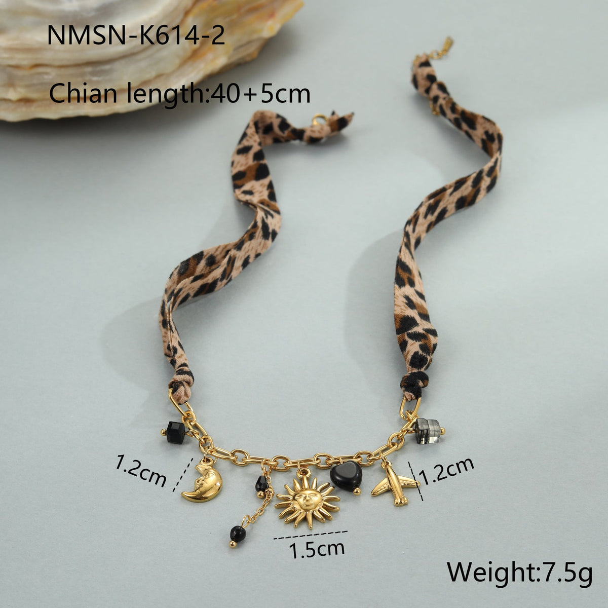 Leopard Series Love Sun Pendant Stainless Steel Ornament