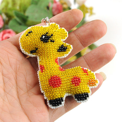 Cute Handmade DIY Full Beaded Keychain Pendant