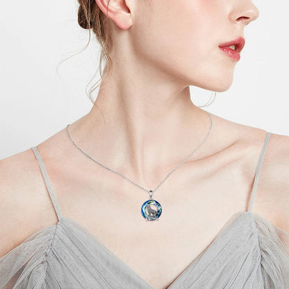 Sterling Silver Viking Wolf Earrings Necklace Jewelry with Crystal