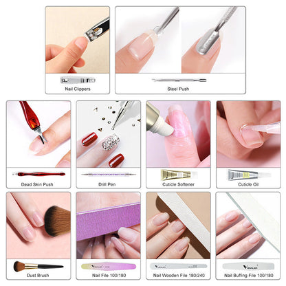 Nail Art Kit Dead Skin Scrub Nail Polish Nail Clipper 10 Repair Sets