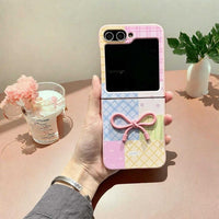3D Bow Bracelet Case for Samsung Z Flip 6 5 4 3 Cute Shockproof Back Cover with Strap, Stylish and Durable Protective Case