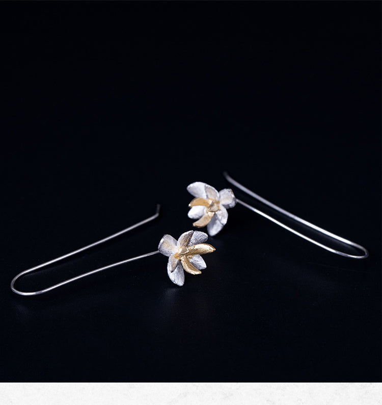 Chinese style s925 flower earrings