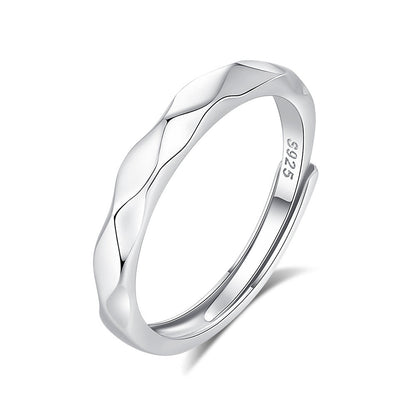 S925 Silver Adjustable Ring For Couples