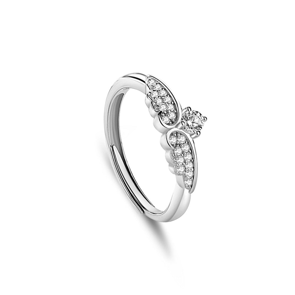 S925 Silver Adjustable Ring For Couples