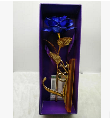24K Gold Foil Purple Rose - Mother's Day Gift