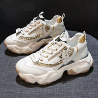 Women’s Sequin Chunky Sole Sneakers (Dad Shoes)