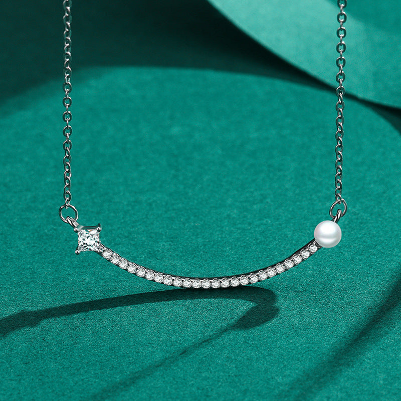 S925 Sterling Silver Pearl Double Necklace