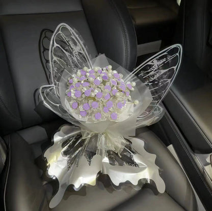 Dreamy Butterfly Rose Hand Bouquetperfect Rose Arrangement For Valentines Day Ideal As A Gift For Your Girlfriend Or Bestie
