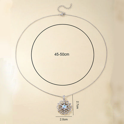 S925 Lotus Pendant Clavicle Chain