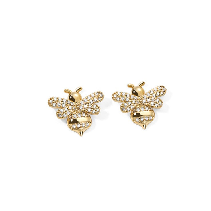 S925 silver pin with zircon earrings