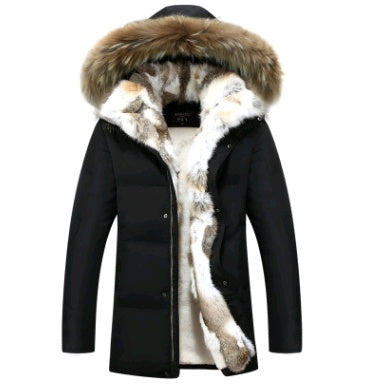 new down jacket men's long section Korean youth lovers men's winter large size coat thickening