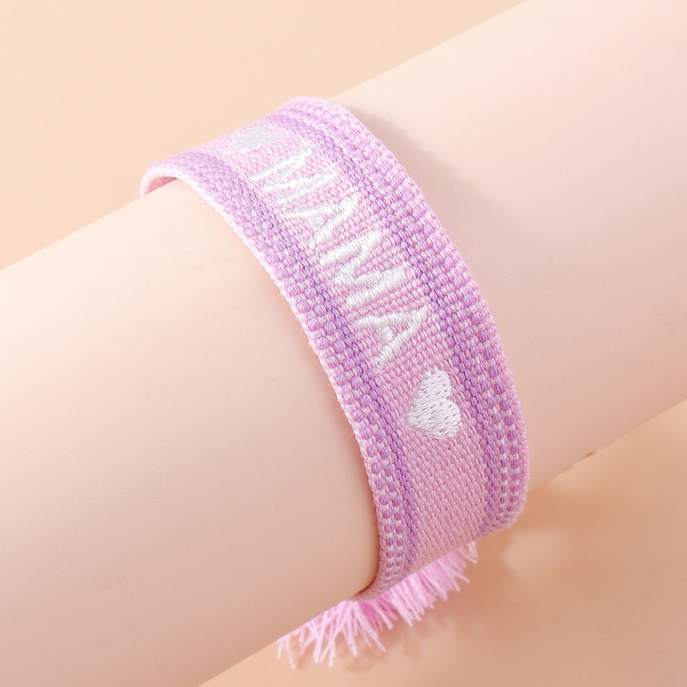 Mother's Day Woven Bracelet Commemorative Gift Strap