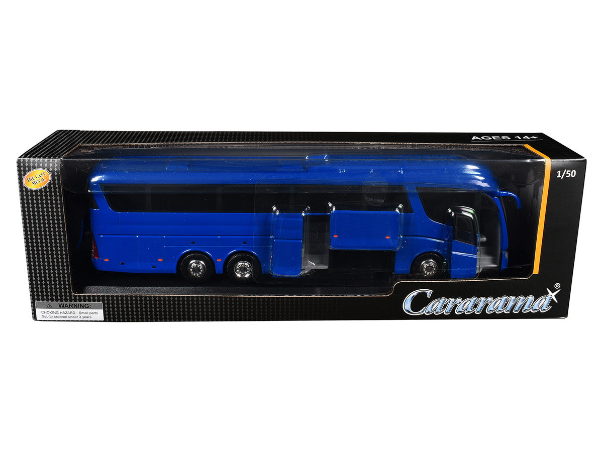 Super Coach Autobus Blue 1/50 Diecast Model by Cararama