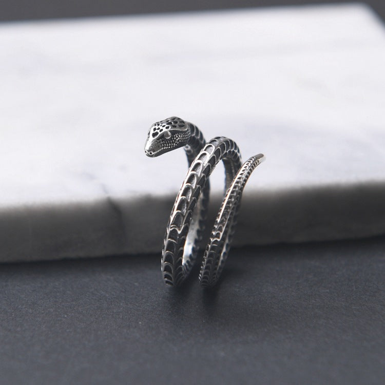 Ornament S925 Silver Snake Ring