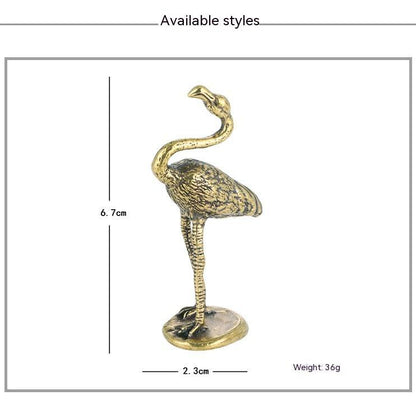 New Brass Flamingo Ornament Decorative Crafts