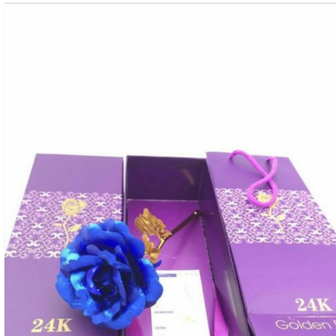 24K Gold Foil Purple Rose - Mother's Day Gift
