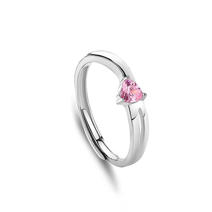 S925 Silver Adjustable Ring For Couples