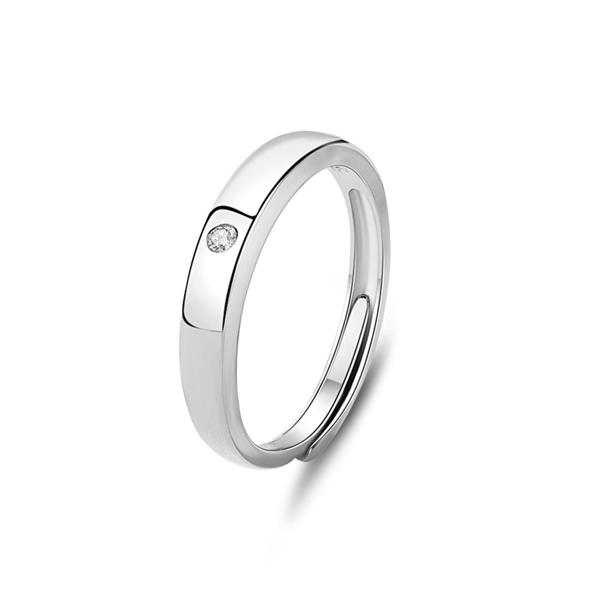 S925 Silver Adjustable Ring For Couples