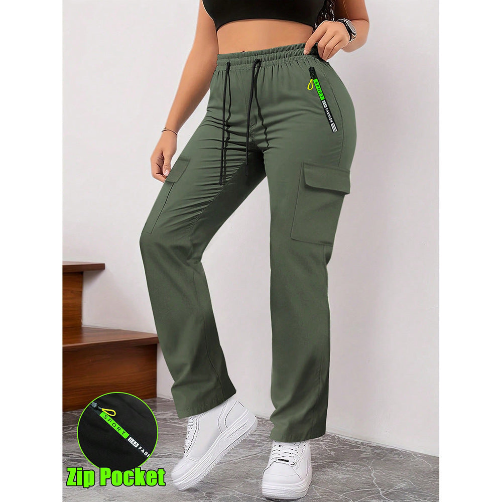Women's Casual Retro Large Pocket Casual Pants