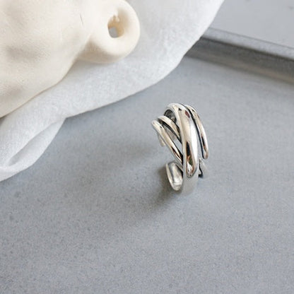 S925 Vintage Multilayer Wound Ring