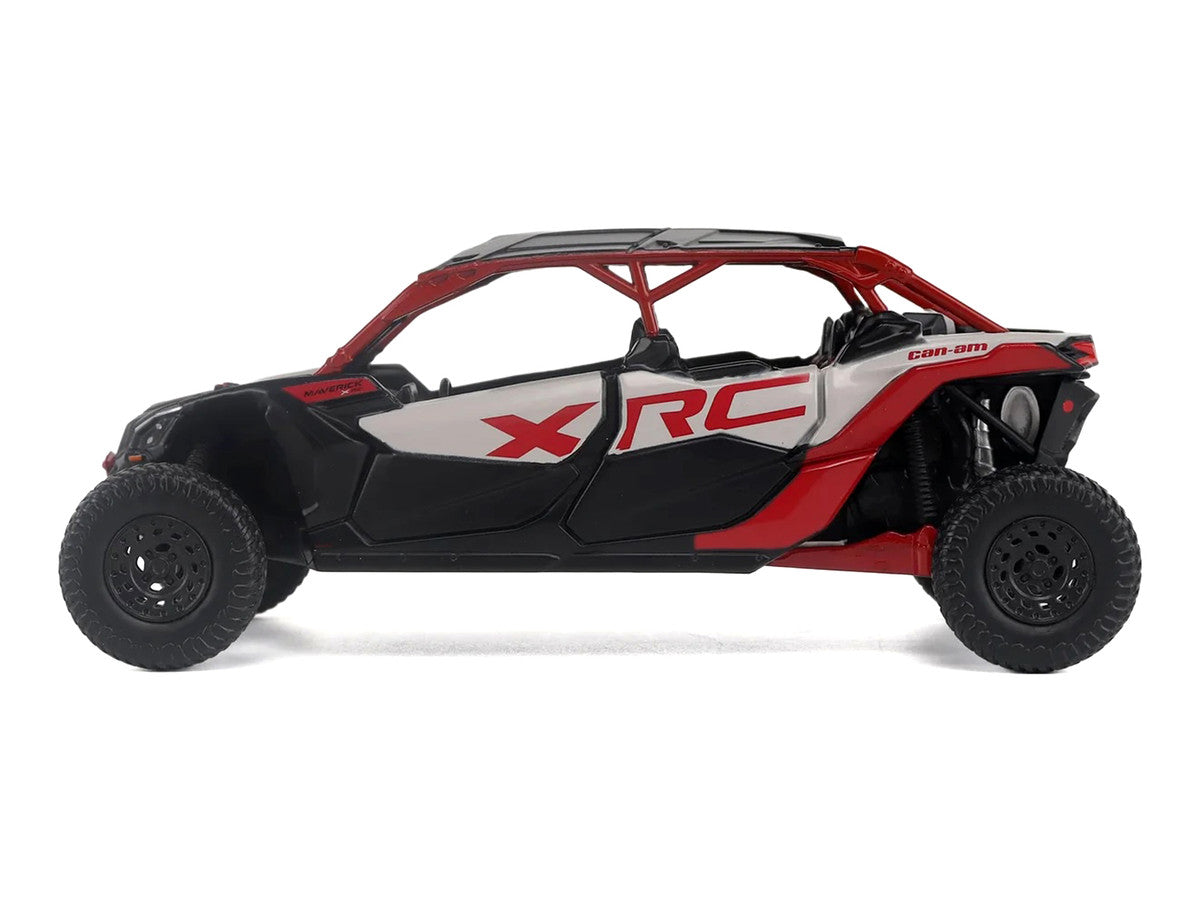 Can-Am Maverick X3 MAX X RC Turbo RR Gray and Red 1/32 Diecast Model by BRP Models