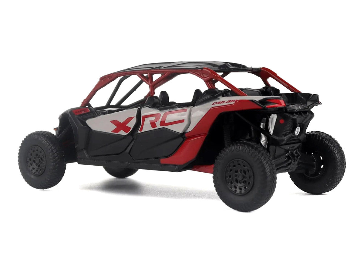 Can-Am Maverick X3 MAX X RC Turbo RR Gray and Red 1/32 Diecast Model by BRP Models