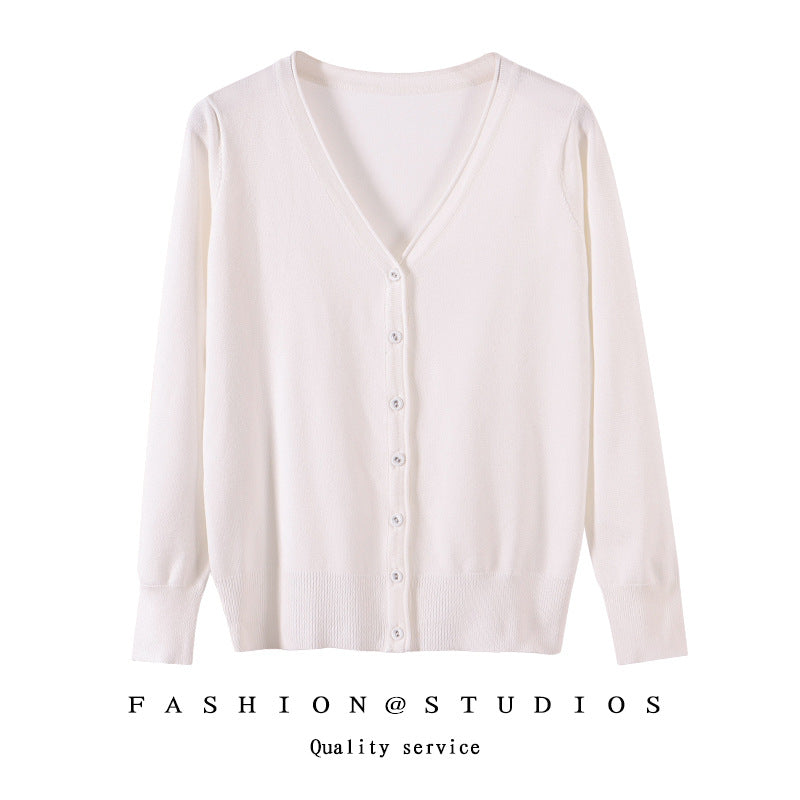 Women's Slim-fit SpringAutumn Plus-size Knitted Cardigan
