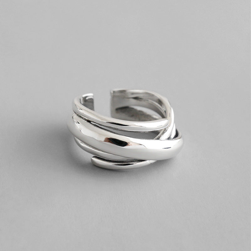S925 Vintage Multilayer Wound Ring