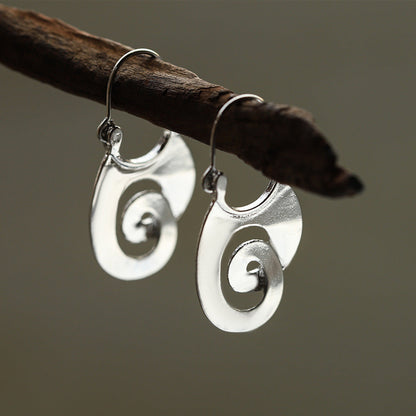 Spiral Design Ear Ring Retro Geometry