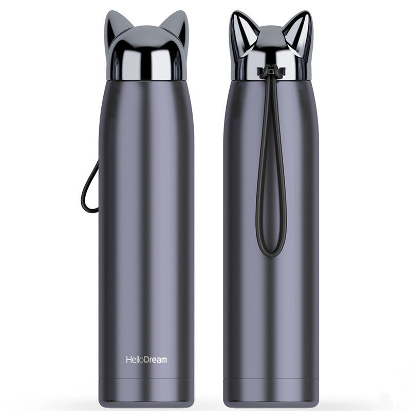 Cartoon Lightning Fox Insulated Water Bottle