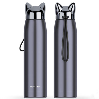 Cartoon Lightning Fox Insulated Water Bottle