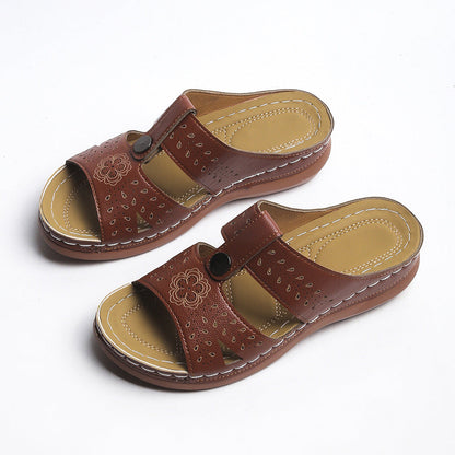 Women's European And American Wedge Heel Flat Sandals