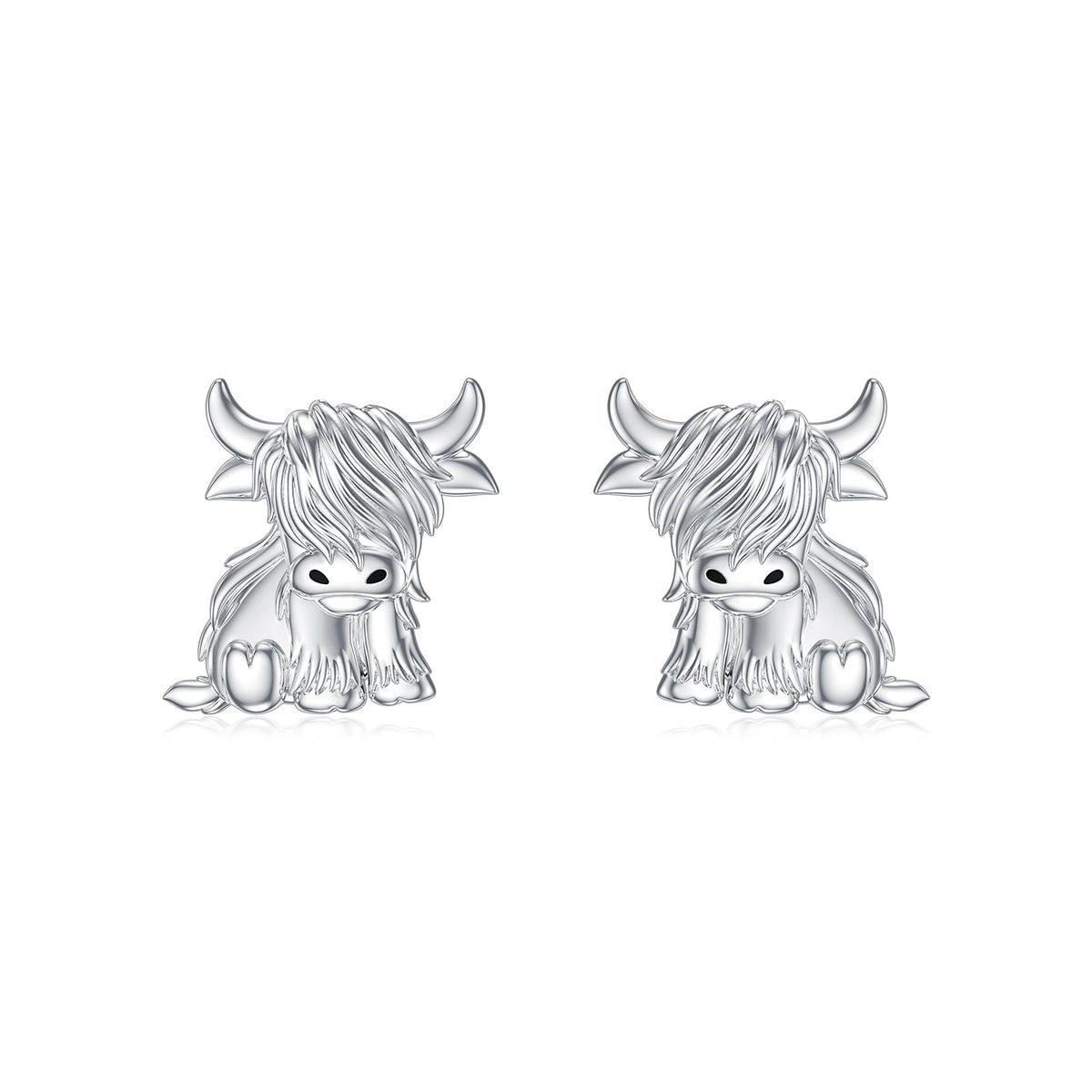 Highland Cow Earrings 925 Sterling Silver Cow Studs Earrings Highland Cow Jewelry Gifts