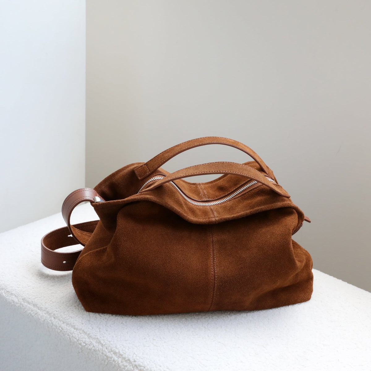 Womens Matte Commuter Tote Crossbody Bag