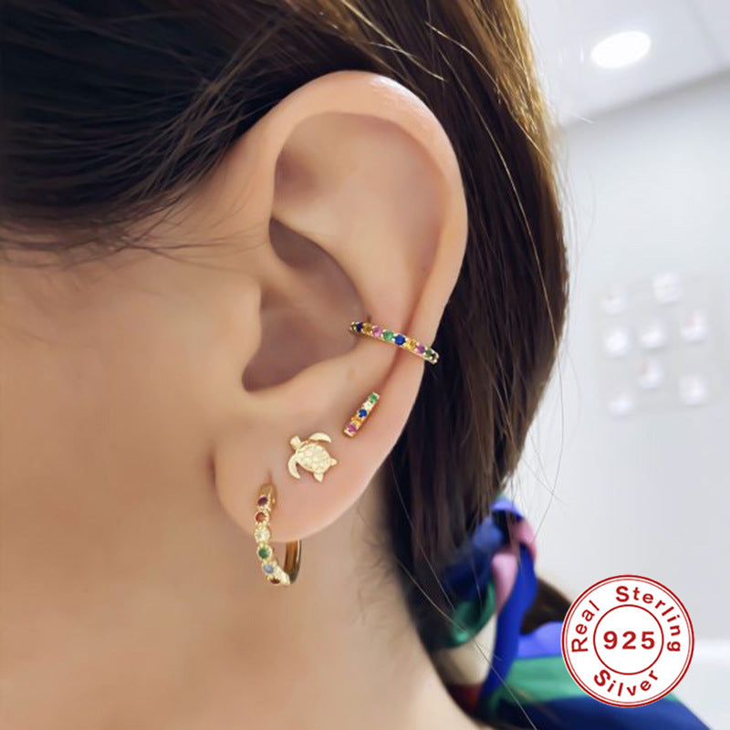S925 Sterling Silver Mini Turtle Earrings
