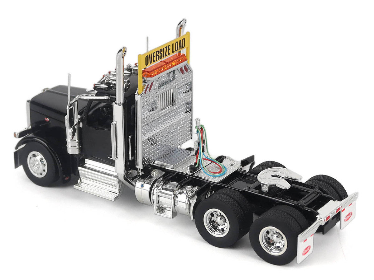 Peterbilt 589 Truck Tractor with Day Cab Black "Transport Series" 1/50 Diecast Model by Diecast Masters