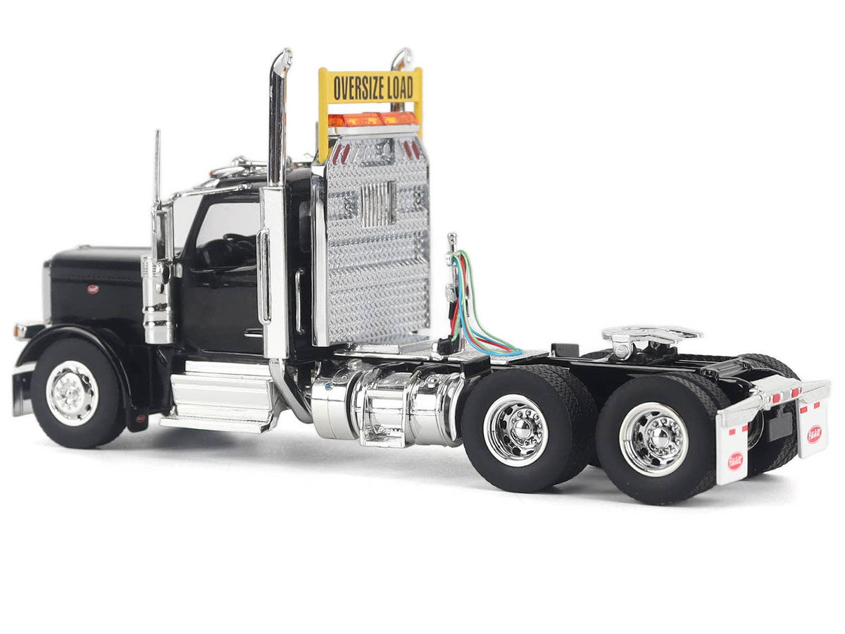 Peterbilt 589 Truck Tractor with Day Cab Black "Transport Series" 1/50 Diecast Model by Diecast Masters