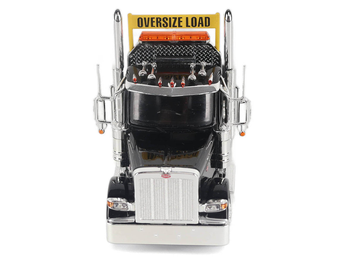 Peterbilt 589 Truck Tractor with Day Cab Black "Transport Series" 1/50 Diecast Model by Diecast Masters